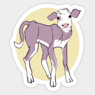 Baby Calf in purple Sticker